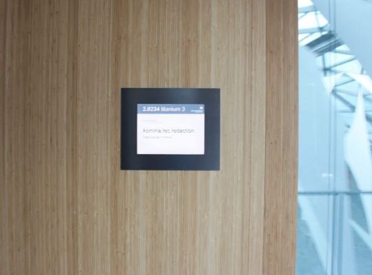 Digitale Raumbeschriftung im Kongresszentrum darmstadtium