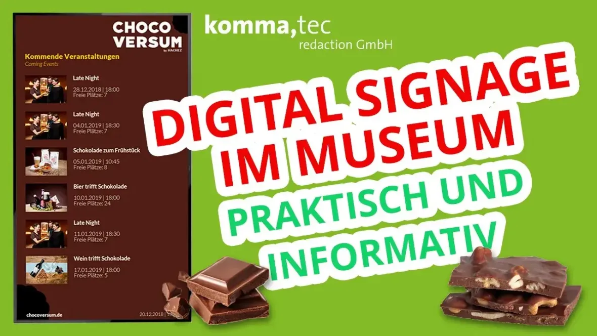 Digital Signage für Museen - Eine Schnittstellen-Entwicklung der komma,tec redaction